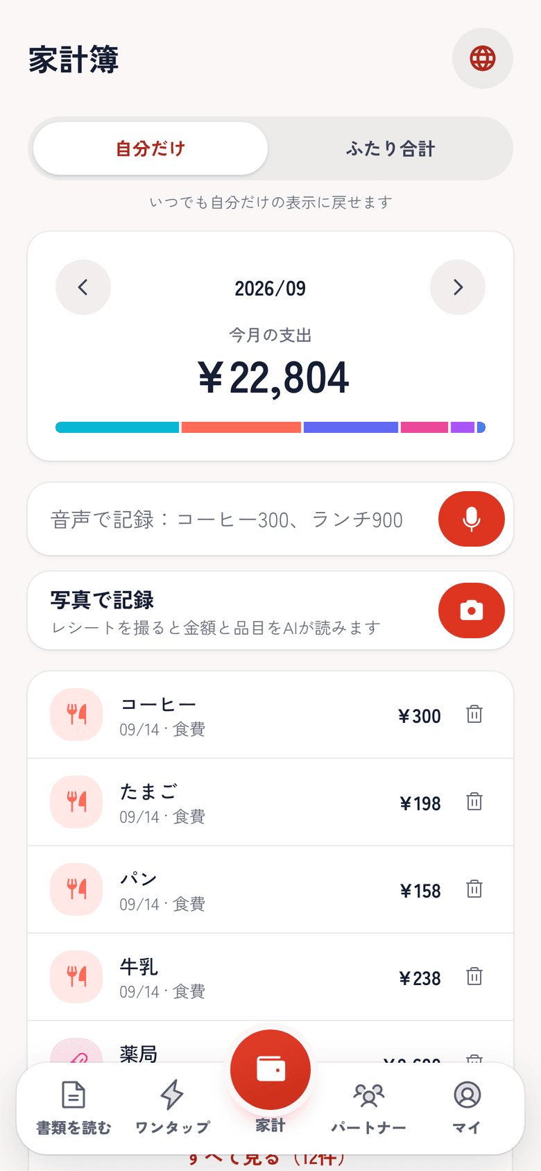 話すだけの家計簿